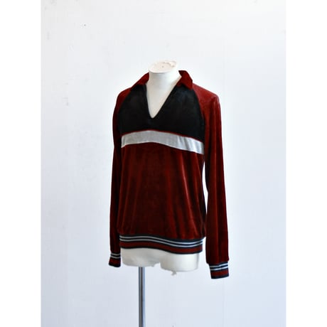 Vintage Lined Velvet Pullover Tops