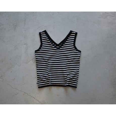 1990s “LAUREN RAPLH LAUREN” Stripe Vneck Vest / Made in Hong Kong