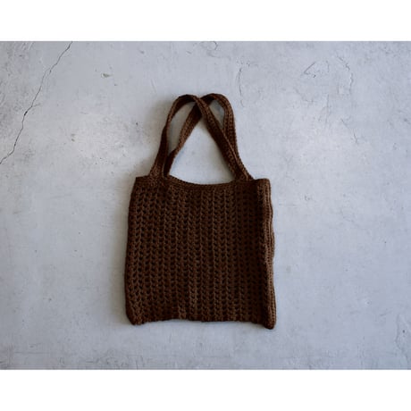 Crochet Knit Handmade Totebag “Brown”