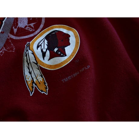 1990s NFL Redskins Print Sweatshirt / Made in USA