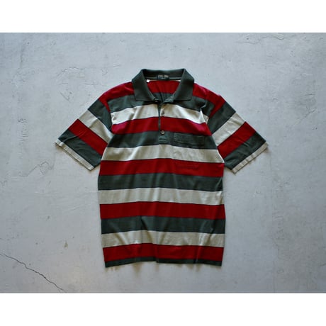 1990s Old “CELINE” Stripe Polo Shirt / Made in ITALY
