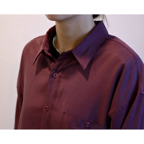 1990s Rayon Blend Purple Shirt