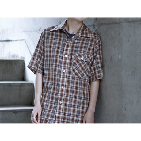 1970s “JCPenny” Plain Pockets Plaid Shirt
