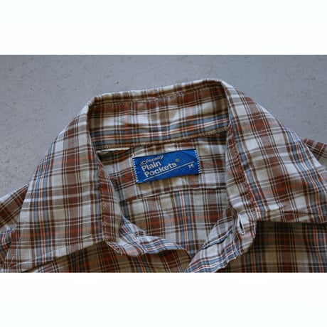 1970s “JCPenny” Plain Pockets Plaid Shirt