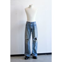 “Levi's 501” Damaged Shabby Jeans / Made in Mexico
