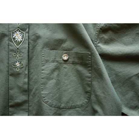 EU Vintage Embroidered Flyfront Tyrol Shirt