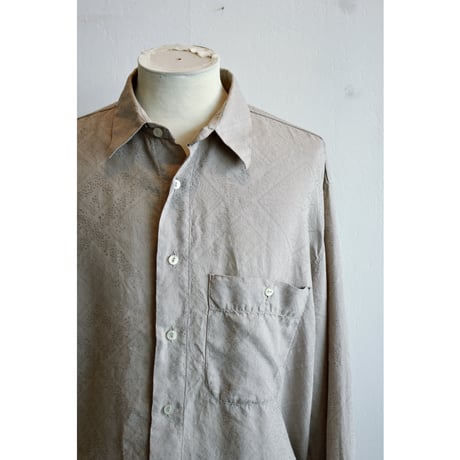 Vintage Luxe Embroidered Waven Shirt / Made in Italy