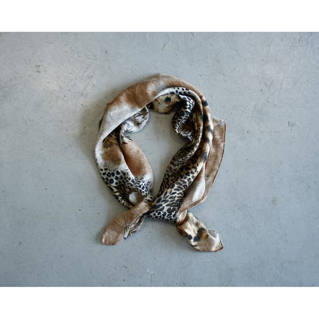 Vintage Leopard&Tiger Art Scarf