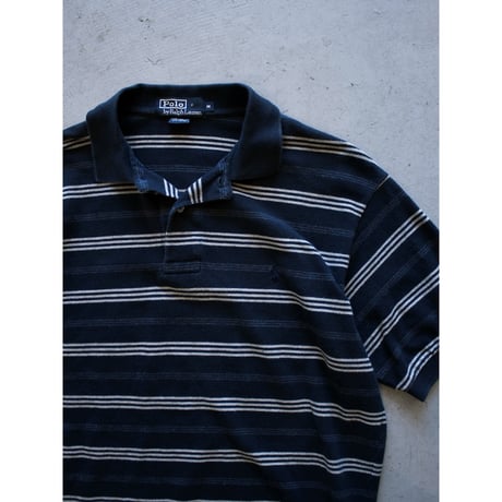1990s “Polo Ralph Lauren” Stripe Polo Shirt / Made in Bolivia