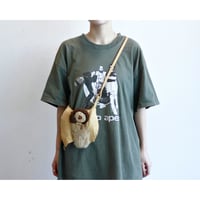 Vintage Real Leather & Fur Mini Shoulder Pouch