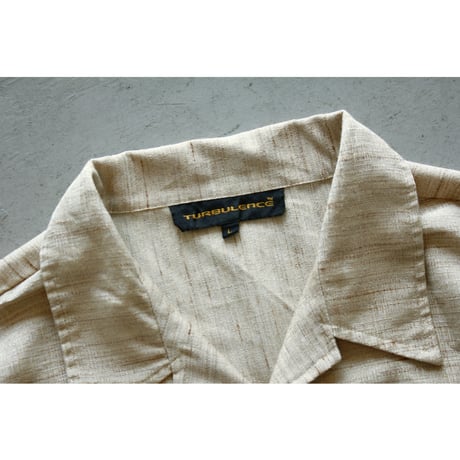 Vintage Textile Waven Opencollar Shirt / Made in India