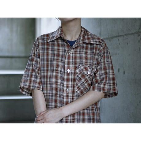 1970s “JCPenny” Plain Pockets Plaid Shirt