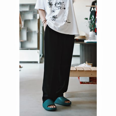 Vintage Black Thai Silk Slacks
