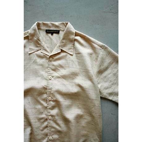 Vintage Textile Waven Opencollar Shirt / Made in India