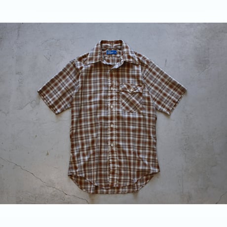 1970s “JCPenny” Plain Pockets Plaid Shirt