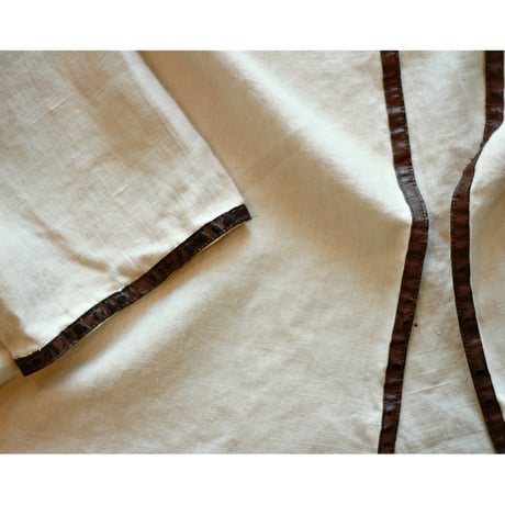 1990s Vintage Linen Buttonless Jacket / Made in USA