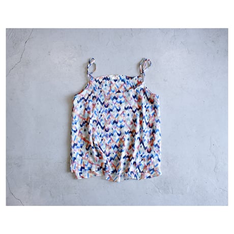 Vintage Colorful Geometric Sheer Camisole
