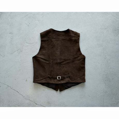 1980s〜 Real Leather Snap Vest / Made in England