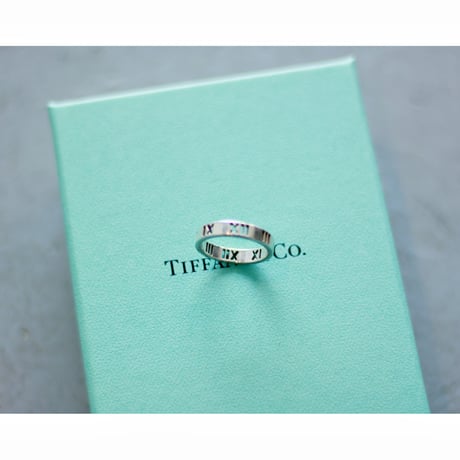 Vintage “Tiffany&Co.” Atlas Narrow Silver Ring #8.5
