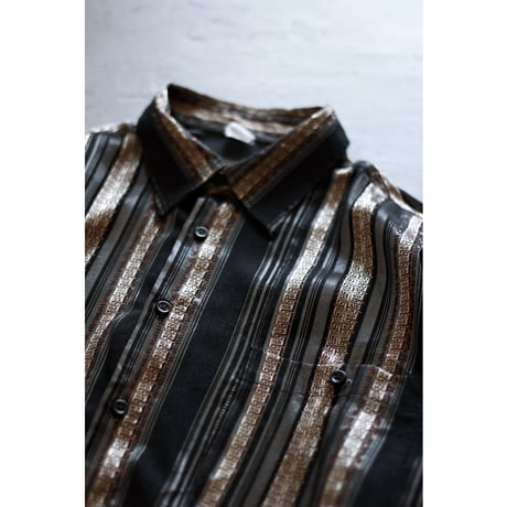 Luxe Shiny Striped Shirt