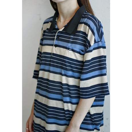 1980s〜 Multicolor Stripe Polo Shirt