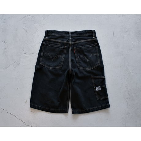 2000s “Levi's” 8Pockets Painter Black Denim Shorts