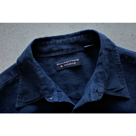 Vintage Navy Color Linen Shirt