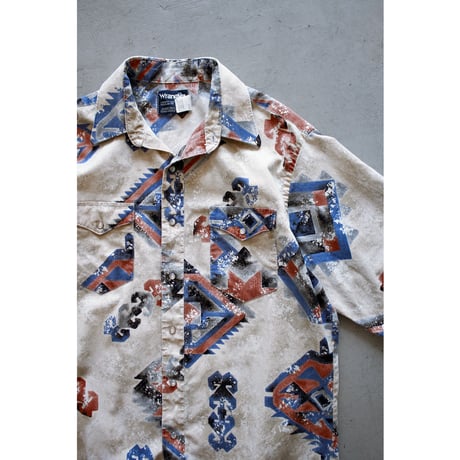 1980s〜 Vintage “Wrangler” Native Western Shirt / Made in USA