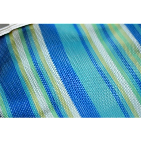 “C&A” Multicolor Stripe Nylon Summer Tote Bag