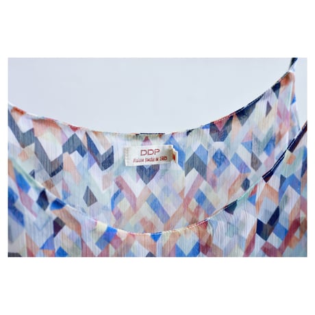 Vintage Colorful Geometric Sheer Camisole