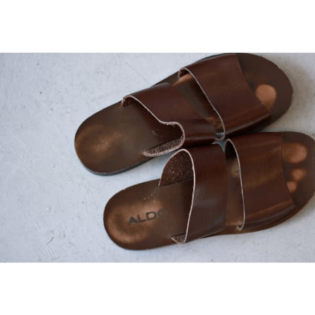“Aldo” Double Strap Leather Sandals