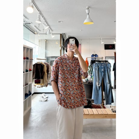 2000s Rayon Blend Art Shirt Shirt