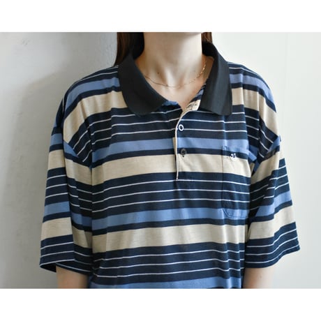1980s〜 Multicolor Stripe Polo Shirt