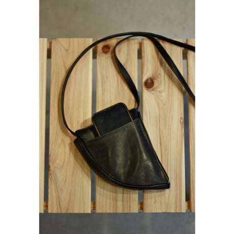 1980s Vintage Lopsided Leather Shoulder Bag