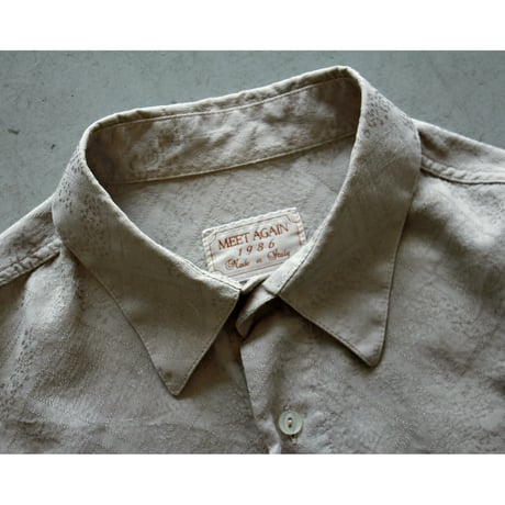 Vintage Luxe Embroidered Waven Shirt / Made in Italy