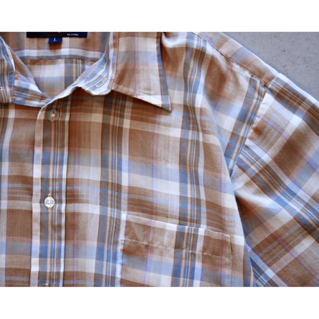 1980s〜 Pale Tone Color Plaid Shirt