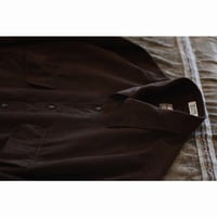Vintage Faux Suède Colored Shirt “Chocolate”