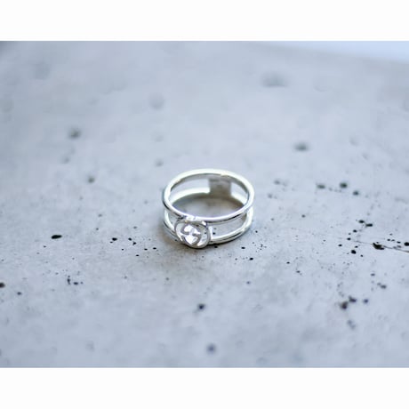 “GUCCI” Interlocking G Silver Ring #10.5