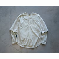 EU Vintage Henryneck Layered Plaid Shirt / Made in Italy
