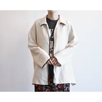 1990s Vintage Linen Buttonless Jacket / Made in USA