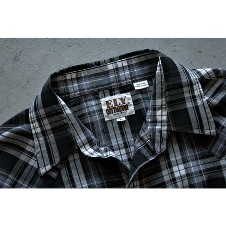 1980s〜 Vintage Black Plaid Western Shirt