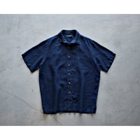 Vintage Navy Color Linen Shirt