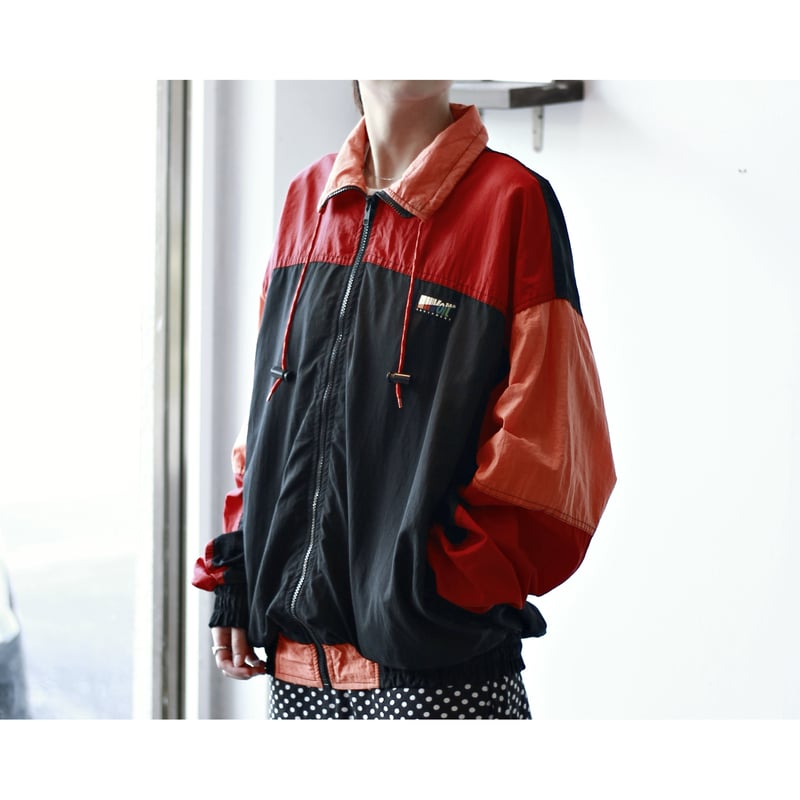 6W3【80’s archive】USA製 サイドライン中綿ジャケット 古着 1980s-1990s 3Tone Colored Zipup Nylon Jacket |