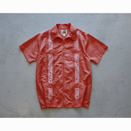 1990s Embroidered Zipup Guayabera Shirt