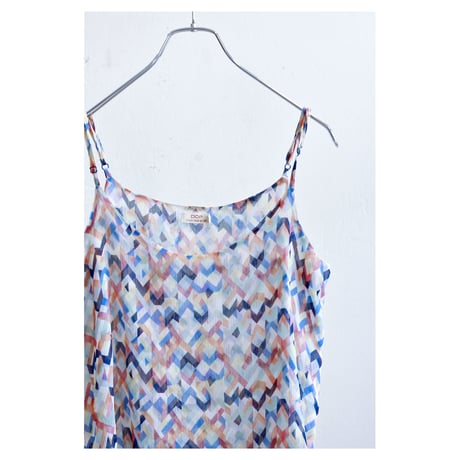 Vintage Colorful Geometric Sheer Camisole