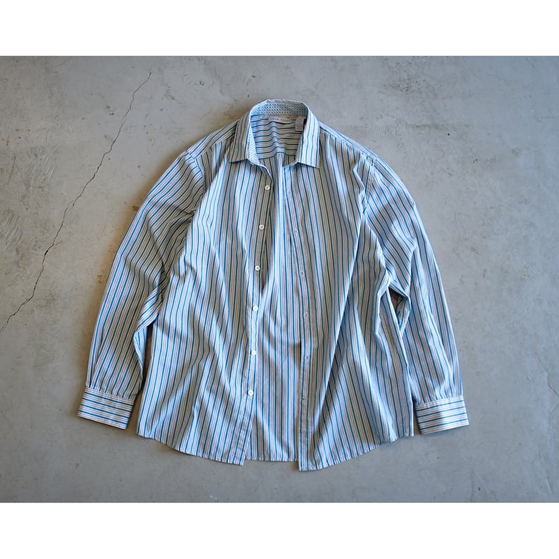 Sky Blue Color Striped Shirt | no.vel ONLINE