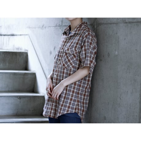 1970s “JCPenny” Plain Pockets Plaid Shirt
