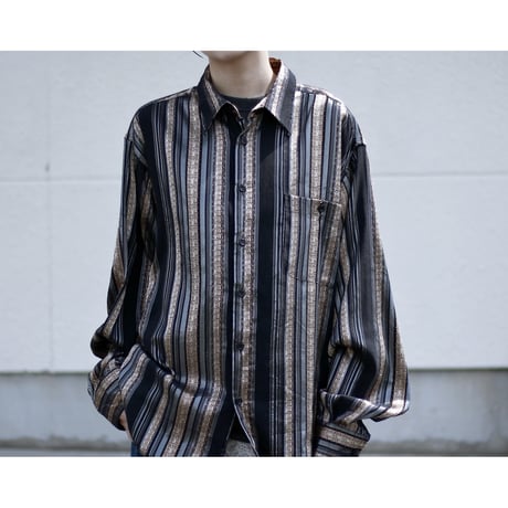Luxe Shiny Striped Shirt