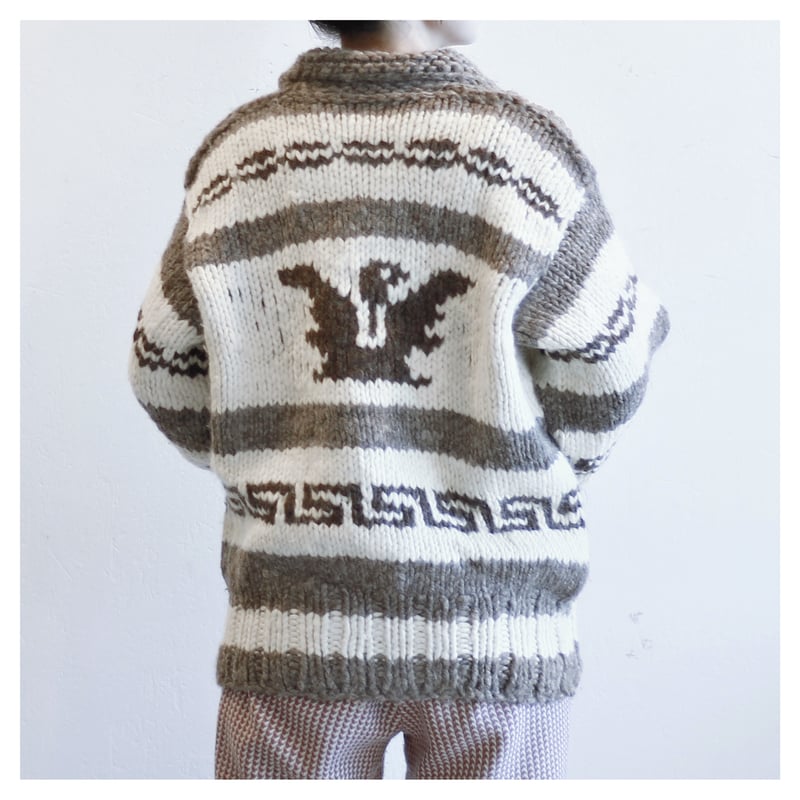 【90s】 Cowichan sweater ''馬柄'' 1990s Hand Knit Cowichan Sweater | no.vel ONLINE