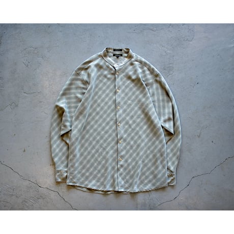 Ombré Stripe Bandcollar Shirt